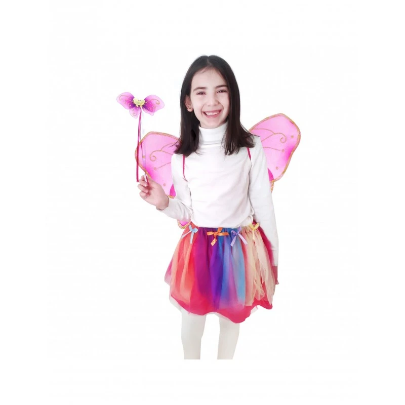 Party Fiesta Elfenkit: Tutu + Flügel + Zauberstab (Kinder) 3 Party Fiesta Elfenkit: Tutu + Flügel + Zauberstab (Kinder)