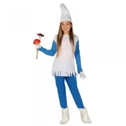 Party Fiesta Kostüm Blauer Zwerg Für Mädchen (7-9)