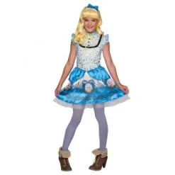 Party Fiesta Kostüm Blonde Locken Für Mädchen