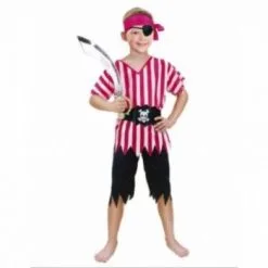 Party Fiesta Schwarz Rotes Piratenkostüm